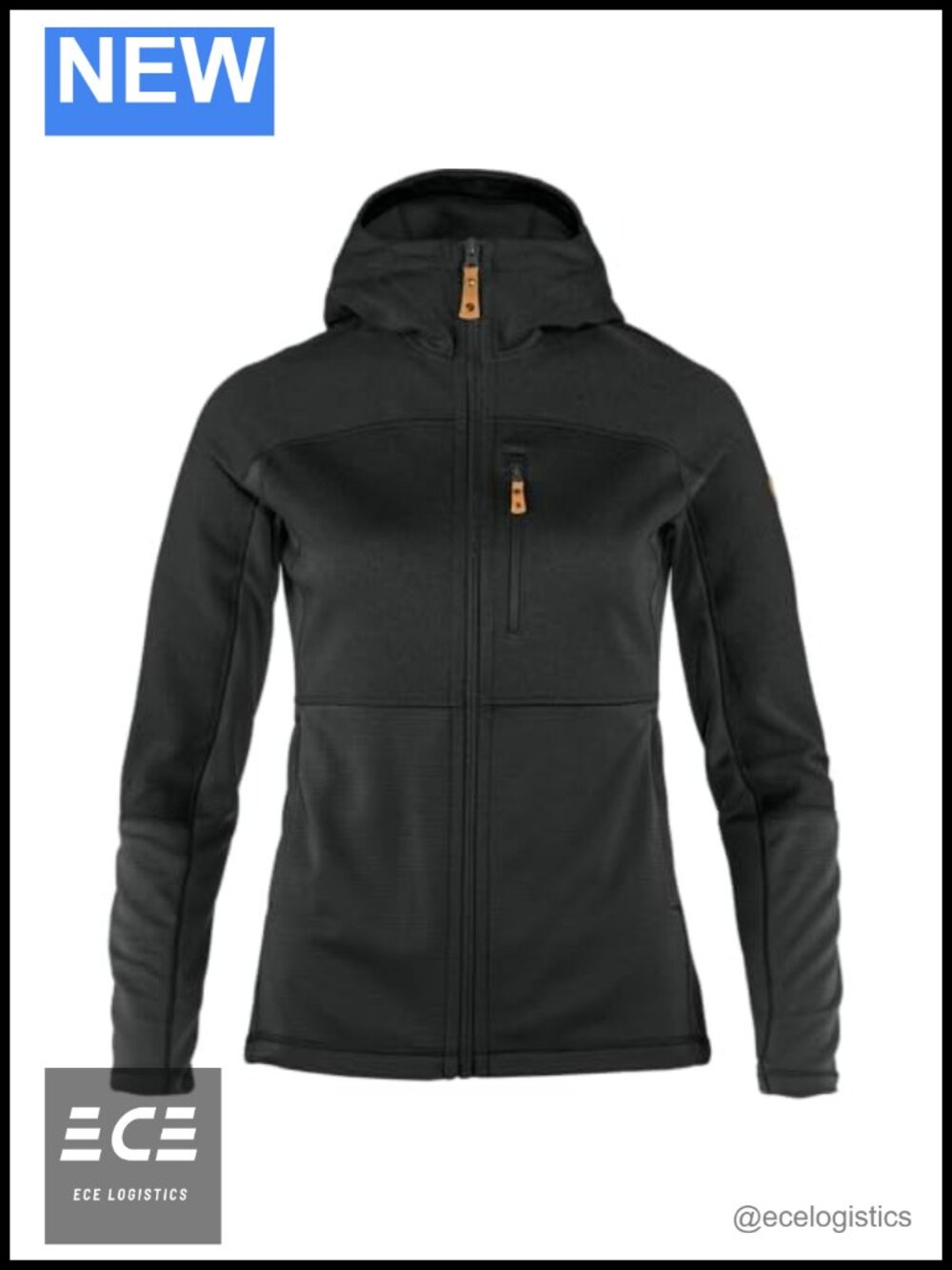 Fjällräven Abisko Trail Hooded Full Zip Fleece Lightweight Hiking Jacket